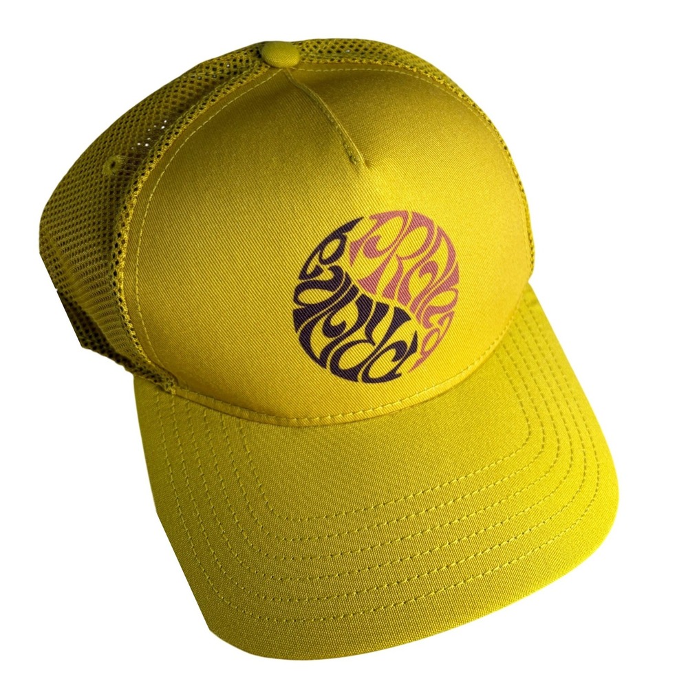 prAna Roads Ahead Trucker Hat Mesh Snapback Golden Leaf Yellow OS Unisex